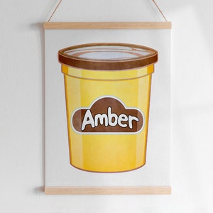 MASSA DE PLAY-DOH EM AQUARELA, Nome Personalizado, Letras Personalizadas, Arte Digital | Gráfico Montessori Moderno e Colorido para Imprimir, Sala de Brincar para Crianças