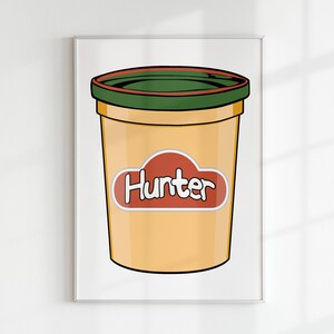 WARHOL x PLAY-DOH com nome personalizado letra personalizada arte digital | Sala de jogos infantil para berçário de massa colorida moderna com gráfico Montessori para impressão