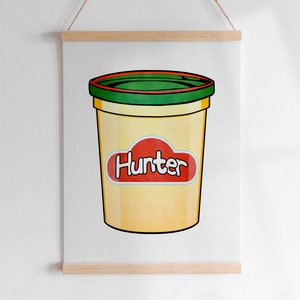 MASSA DE PLAY-DOH EM AQUARELA, Nome Personalizado, Letras Personalizadas, Arte Digital | Gráfico Montessori Moderno e Colorido para Imprimir, Sala de Brincar para Crianças