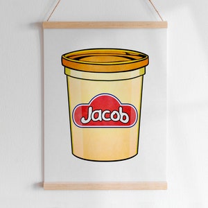 AGUARELA PLAY-DOH com nome personalizado letra personalizada arte digital | Sala de jogos infantil para berçário de massa colorida moderna com gráfico Montessori para impressão