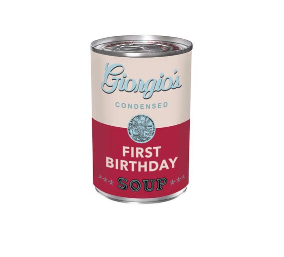 DIGITAL DOWNLOAD Custom Personalized Pop Art Can Label Printable