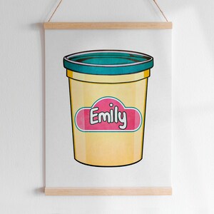 MASSA DE PLAY-DOH EM AQUARELA, Nome Personalizado, Letras Personalizadas, Arte Digital | Gráfico Montessori Moderno e Colorido para Imprimir, Sala de Brincar para Crianças