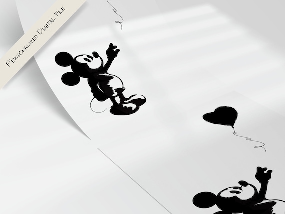 PERSONALIZED BANKSY X MICKEY Mouse Balloon Name Custom Letter
