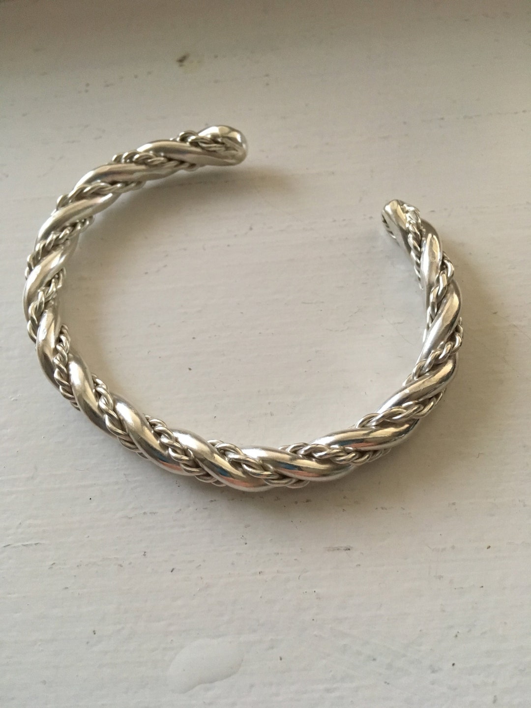 Sterling Silver Twisted Wire Cuff Bracelets. Etsy