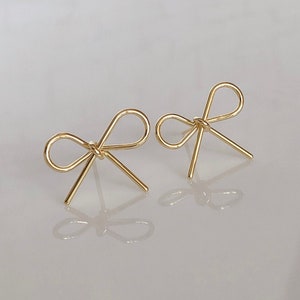 Delicate Ribbon Bow Earrings