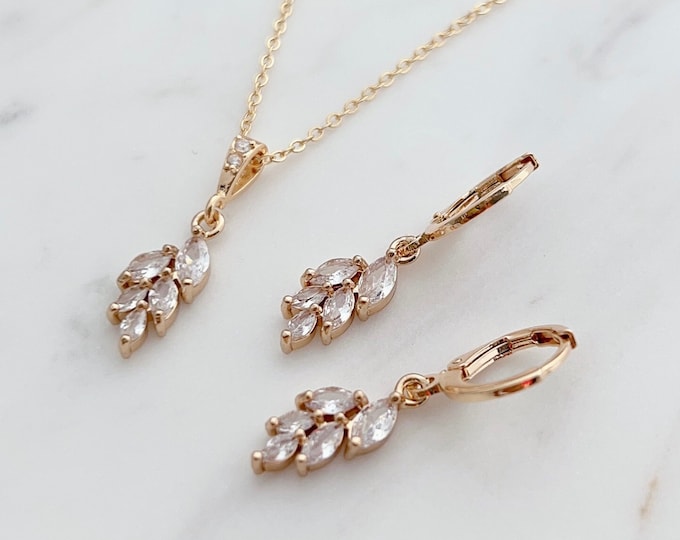 Set of Necklace and Earrings Set/ Bridal Jewelry/ Gift For Bride