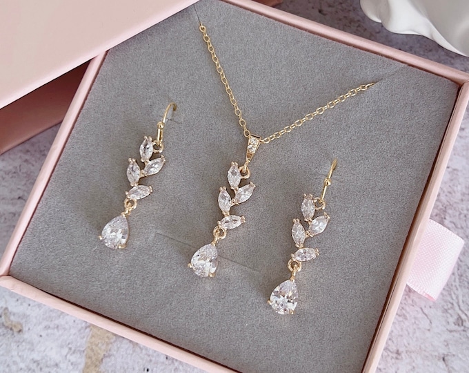 Wedding Jewelry Set/ Necklace and Earrings Set/ Bridal Jewelry/ Gift For Bride