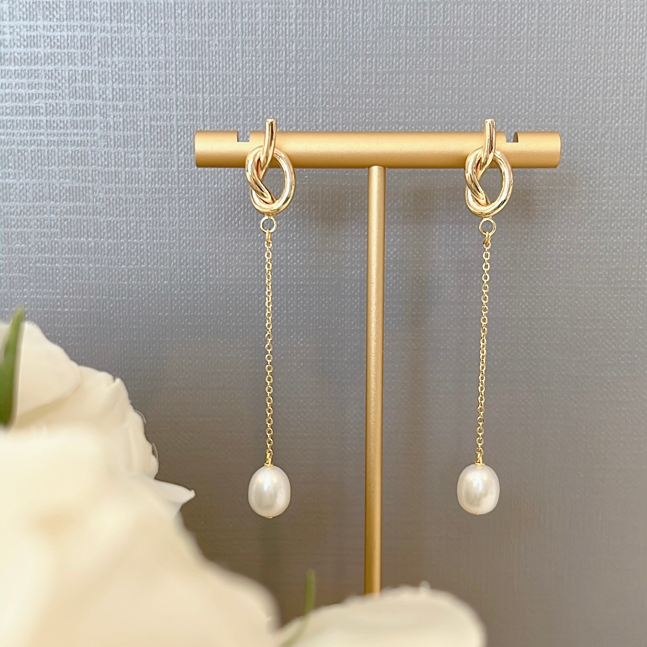 Freshwater Pearl Dangle Earrings/ Pearl Drop Earrings/ Pearl Etsy UK