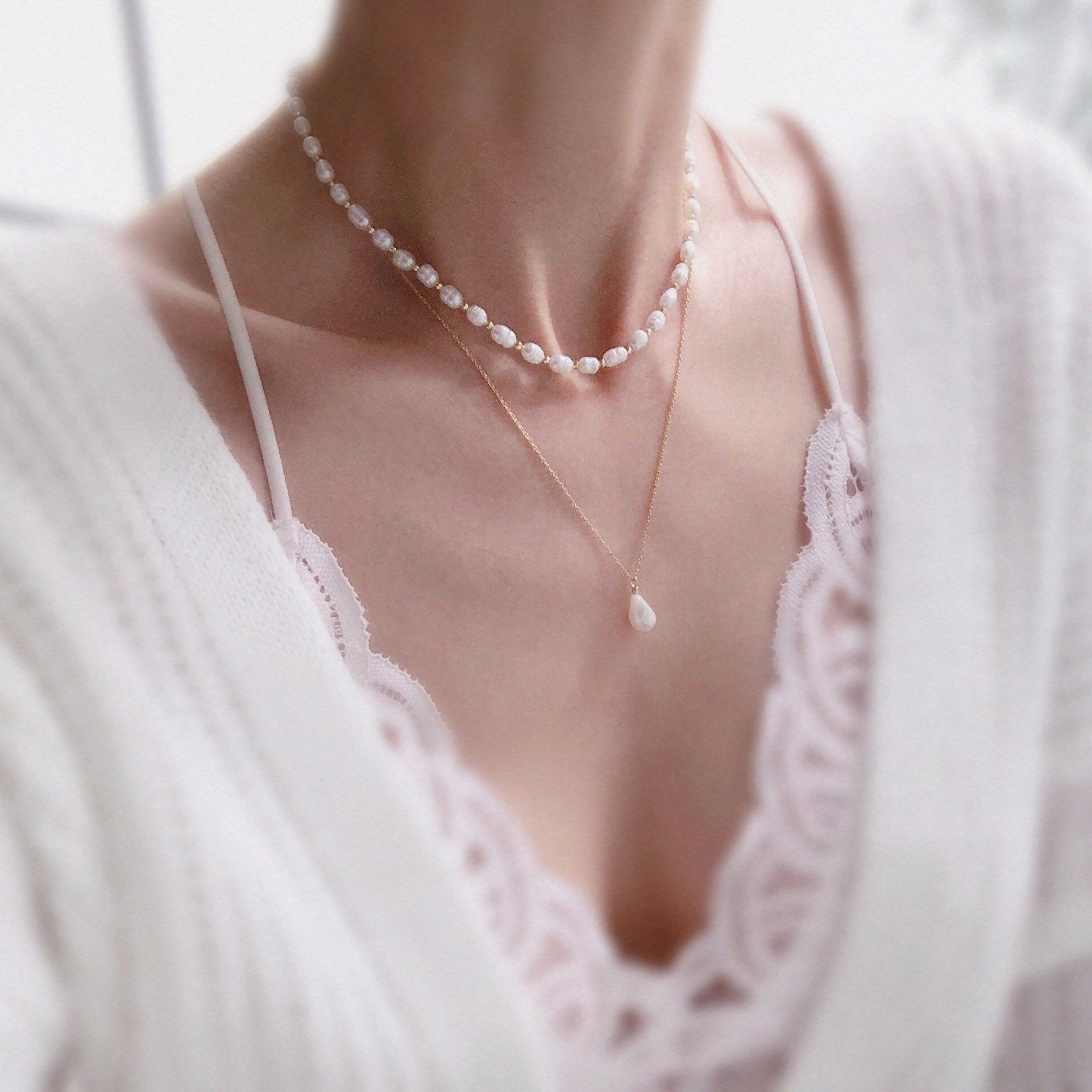 Collana Di Perle Akoya Barocche Con Finitura Lucida In Oro 18k, Miglior Marchio Di Gioielli In Perle – PEARLY LUSTRE - Foto 9