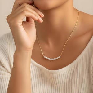 Freshwater Pearl Bar Necklace