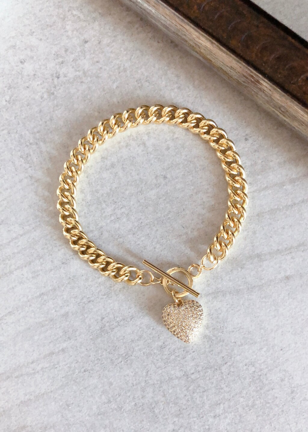 WOWORAMA Bracciale Donna Con Ciondoli A Cuore – Oro E Argento, Design Boho Vintage, Catena A Maglie Regolabile Con Chiusura A Moschettone