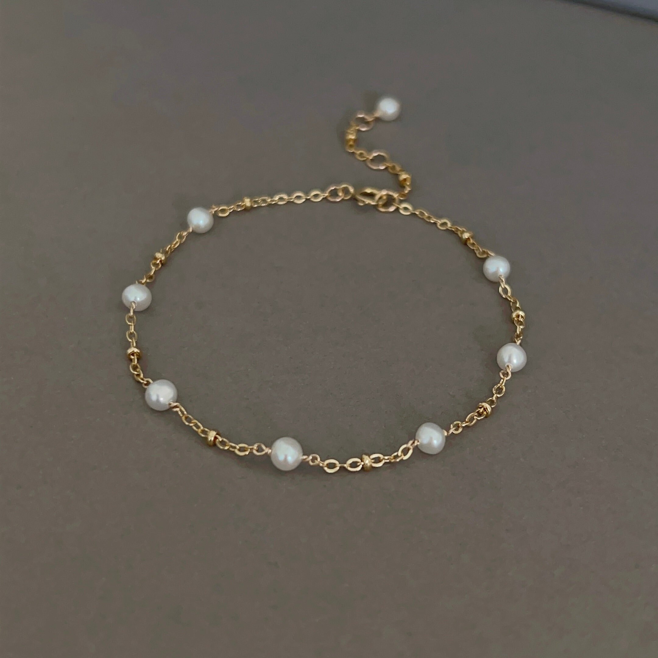 Bracciale a Catena Con Perle D'Acqua Dolce - Oro / Perla | It