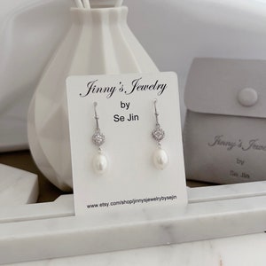 Pearl Lariat Necklace & Earring Set – Gold Bridal Jewelry image 7