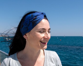 Women’s turban headband, blue turban, satin headband, white turban,Tie Dye Headband, red turban, hair accessories, satin twist headbands