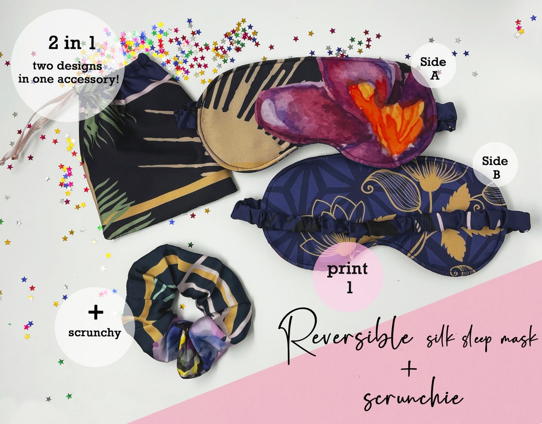 Black Out Eye Mask Self Care Kit Silk Sleep Mask for Women Etsy