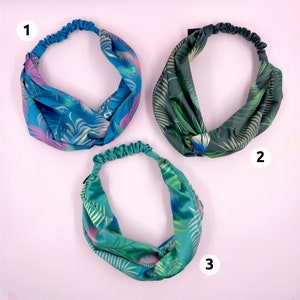 Satin turban headband, Blue satin headband, green turban headband, boho headband, satin headwrap, head bands for women, twisted head wrap
