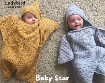 Crochet Baby Star Snuggle Suit Pattern – PDF Instant Download