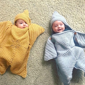 Pattern - Crochet Baby Star Bunting/Snuggle Suit/Bodysuit - Instant Download Crochet Pattern
