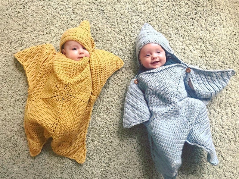 Pattern - Crochet Baby Star Bunting/Snuggle Suit/Bodysuit - Instant Download Crochet Pattern