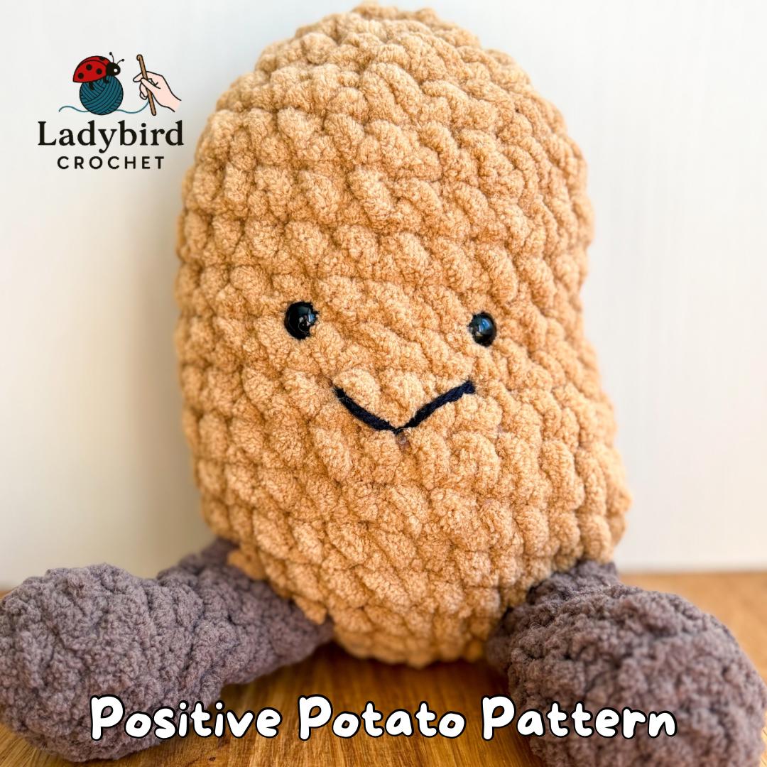 30 Potato Crochet Patterns: Spud Amigurumi, Desk Buddies, Play Food, and Clever Gag Gifts 18 Amigurumi Positive Potato Crochet Pattern