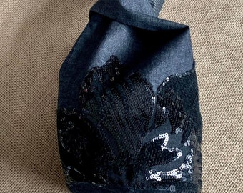 Beaded Cylinder Japanese Knot Bag