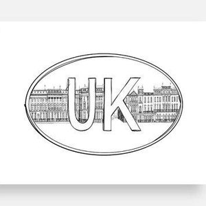 UK Oval Sticker Collection
