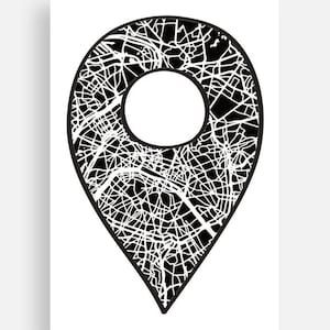 Paris Map Location Pin Collection