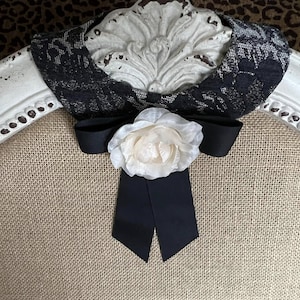 Beaded Brocade Peter Pan Collar