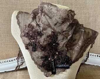 Beaded Triangle Headscarf