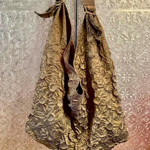 Copper Crushed Taffeta Japanese Azuma Bag