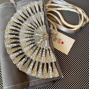 Cobalt Beaded Demi-Mandala  Make Up Case