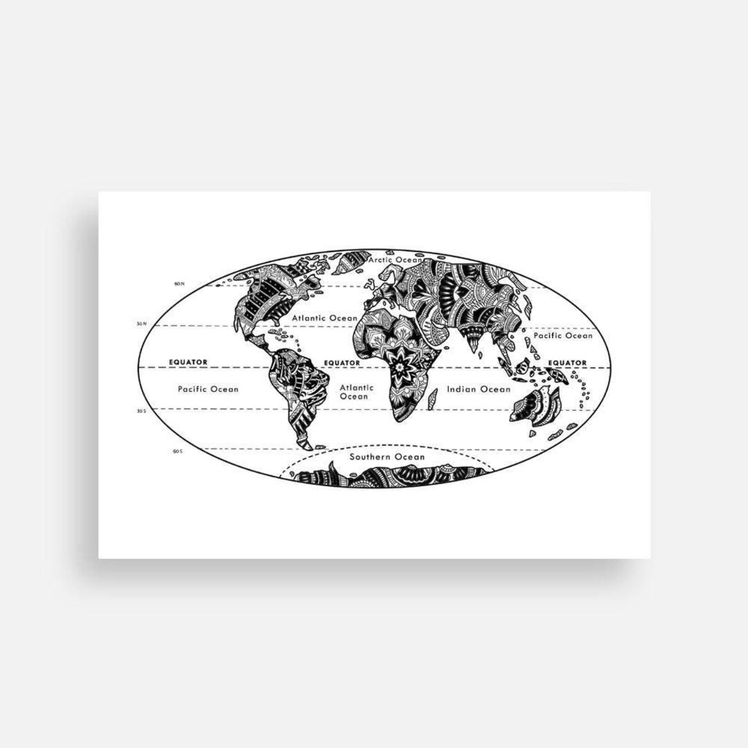 Equator Map Collection - Etsy