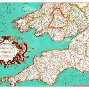 Cornwall and Wales Map Collection