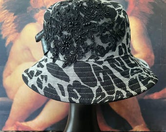 Beaded Leopard Bucket Hat