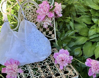 Beaded Organza Japanese Azuma Bag