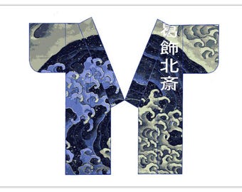 Hokusai "Femenine Wave"  Kimono Collection