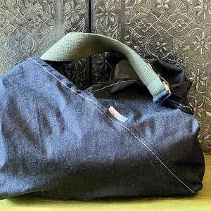 Denim Japanese Azuma Bag With Handle