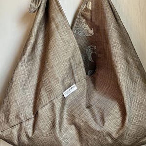 Painted Linen Japanese Azuma Bag