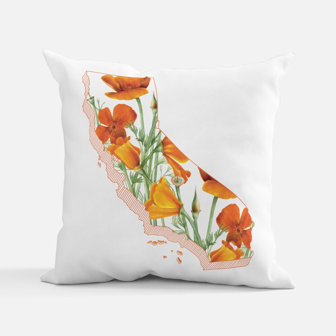 California Poppy Map Collection - Etsy
