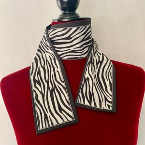 Zebra Print Skinny Scarf