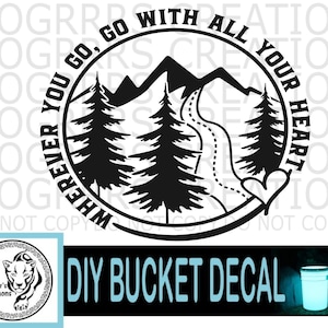 Camping Bucket DECAL, DIY Make your Own Camping Bucket