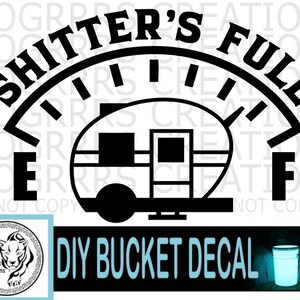 Camping Bucket DECAL, DIY Make your Own Camping Bucket