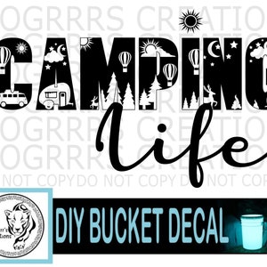 Welcome to Our Campsite Vinyl Decal - Light-up Camp Bucket Decal – Thought  Bubble Studio