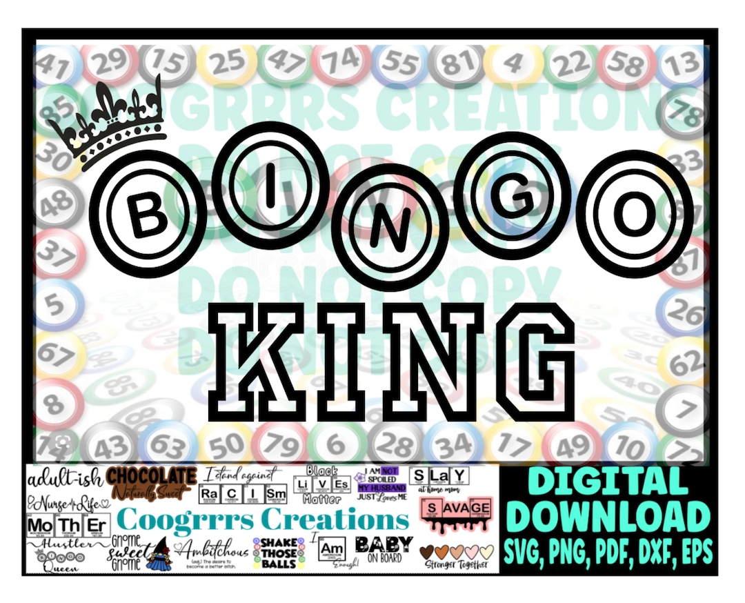 Bingo SVG, Cricut and Cameo Cutting Machine Ready, Digital Download - Etsy
