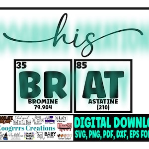 HIS BRAT SVG, Téléchargement numérique, Machine de découpe prête
