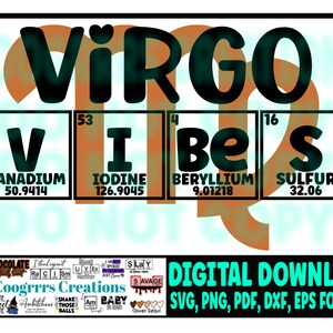 Virgo Vibes SVG, August Birthday, September Birthday, Digital Download, Cutting Machine Ready