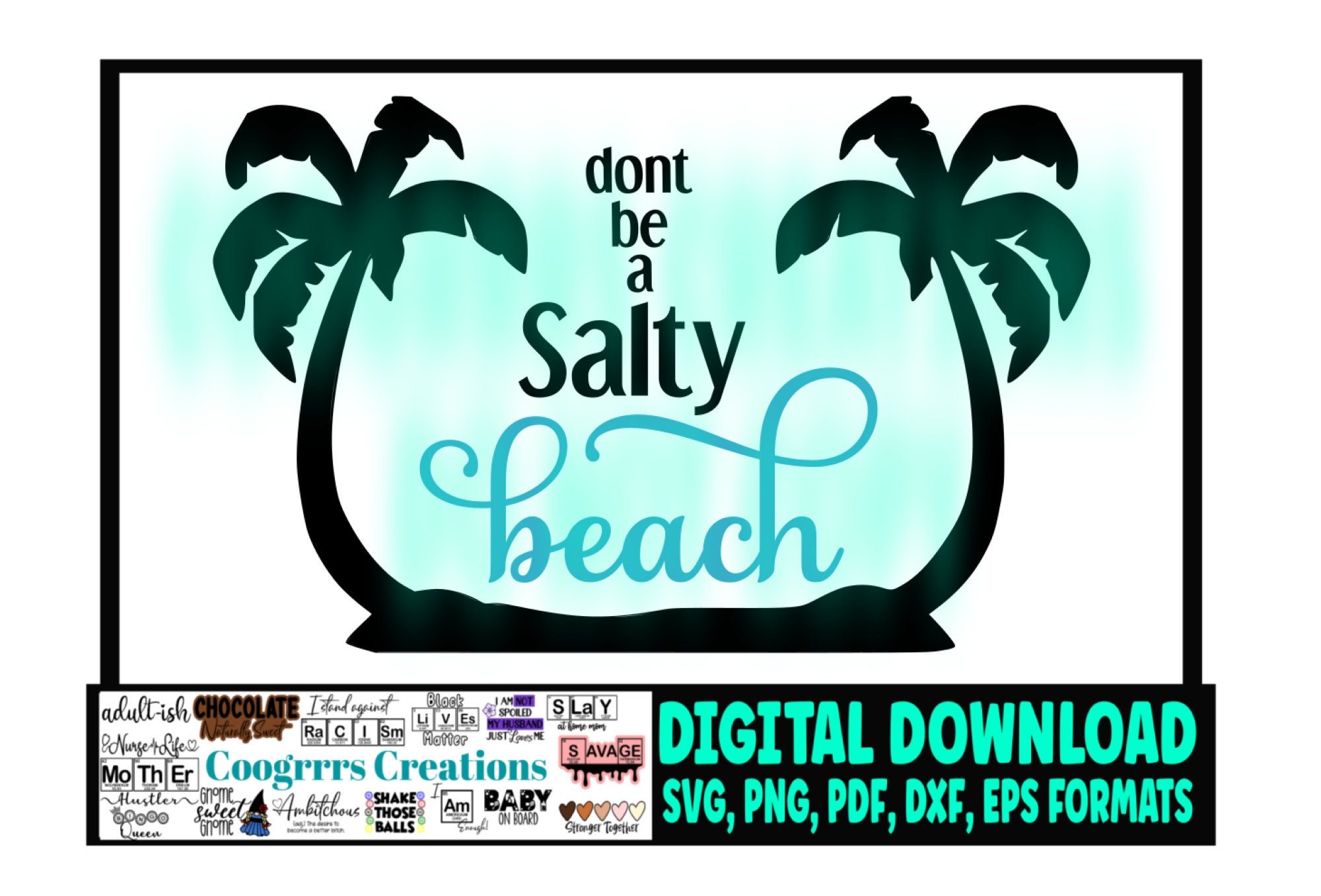 Dont Be a Salty Beach SVG Beach Svg Salty Svg Salt Svg - Etsy Canada