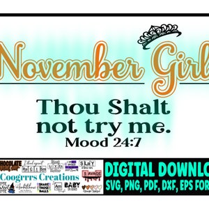 November Verjaardag SVG, Cricut en Cameo Cutting Machine Klaar, Digitale Download