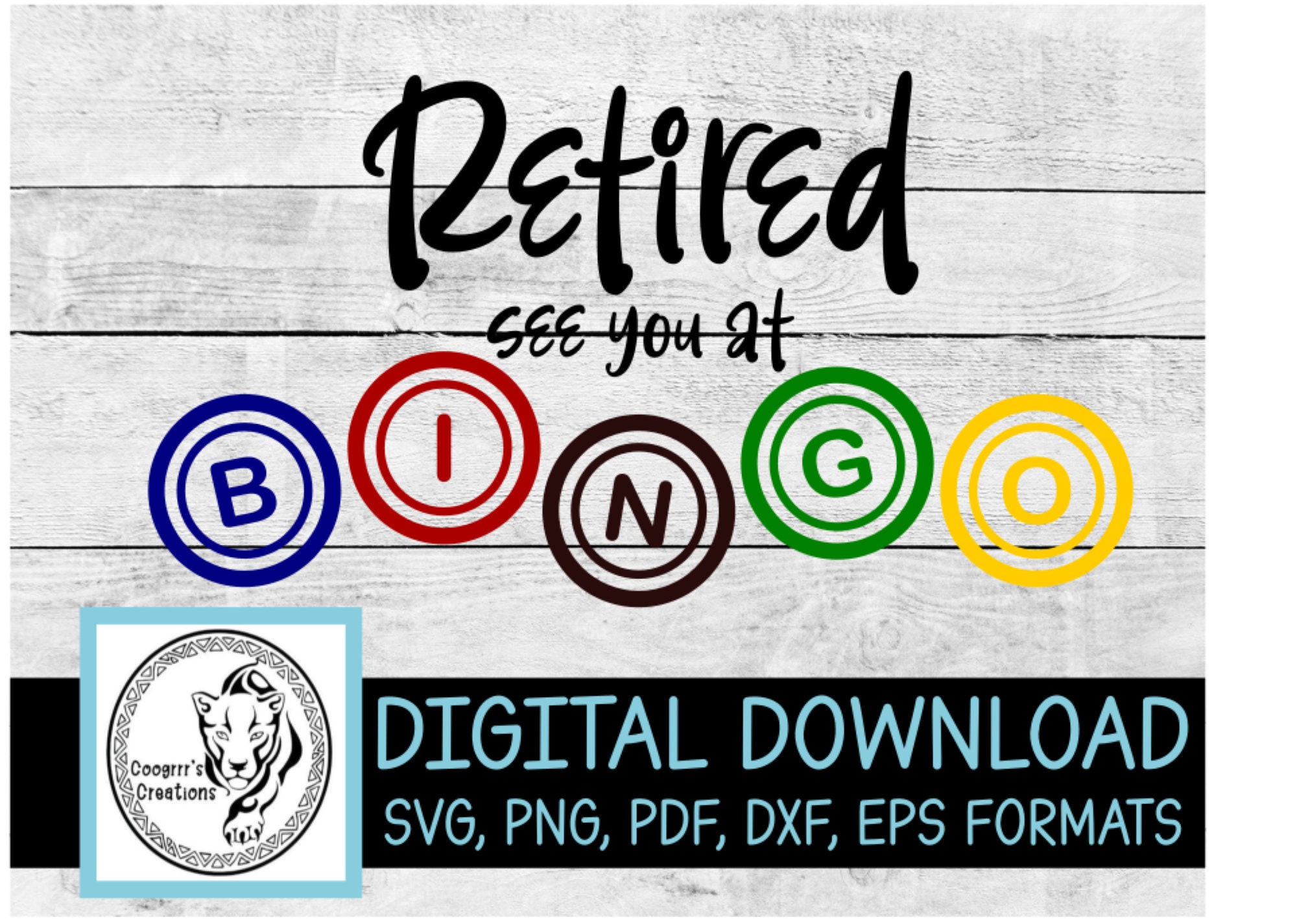 Bingo SVG Cricut and Cameo Cutting Machine Ready Digital | Etsy
