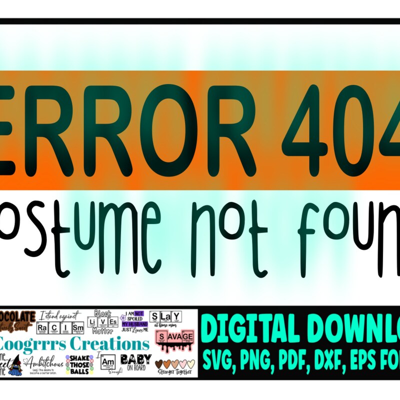 404 Svg - Etsy
